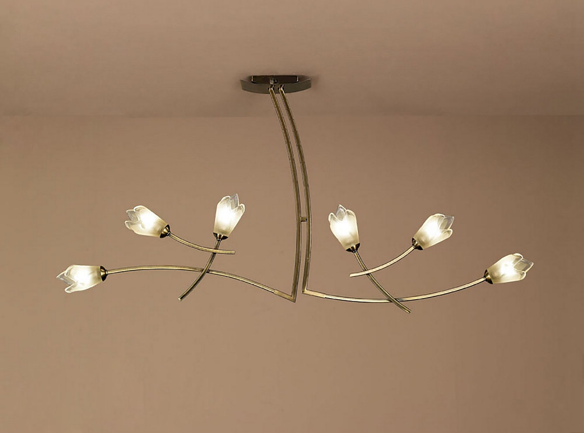 Pietra Antique Brass Ceiling Lights Mantra Linear Fittings